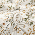 Autumn Leafs printed |210Tc Cotton Queen size Bedsheet set (Buy 1 Get 1 Free ) - Image 2