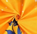 Yellow Sparkle Leaf Printed  Elastic Fitted king size Bedsheet with Pillow cover |by Home Collective - Image 2