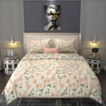 Premium all over Flower Printed|210 Tc Cotton Queen size Bedsheet set (Buy 1 Get 1 Free)