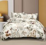 Autumn Leafs printed |210Tc Cotton Queen size Bedsheet set (Buy 1 Get 1 Free )