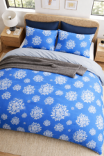 Blue Saffron Floral Printed 210 Tc Cotton Queen size Bedsheet with 2 Pillow covers |by Home Collective - Image 2