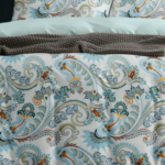 White Paisley Designer Printed |210 Tc Cotton Queen size Bedsheet set(Buy 1 Get 1 Free) - Image 2