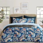 Blue Paisley Designer |210Tc Cotton Queen size Bedsheet set (Buy 1 Get 1 Free )